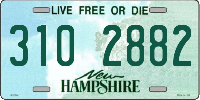 NH license plate 3102882