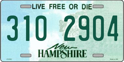 NH license plate 3102904