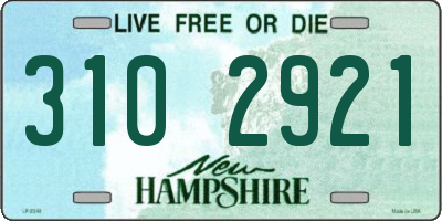NH license plate 3102921