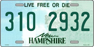 NH license plate 3102932