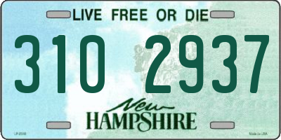 NH license plate 3102937
