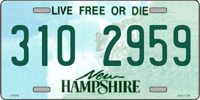 NH license plate 3102959