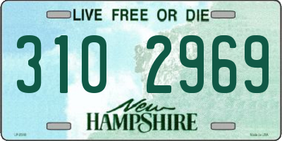 NH license plate 3102969