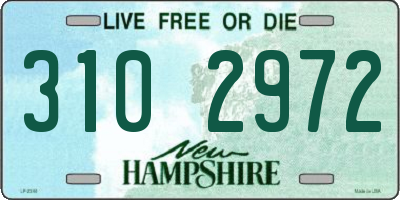 NH license plate 3102972