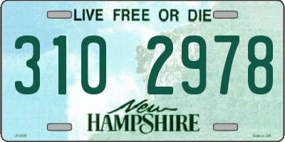 NH license plate 3102978