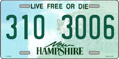 NH license plate 3103006