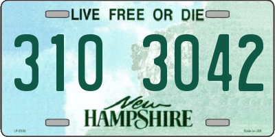 NH license plate 3103042