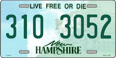 NH license plate 3103052