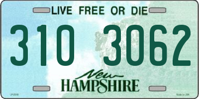 NH license plate 3103062
