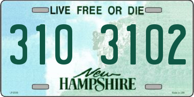 NH license plate 3103102