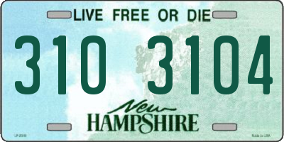 NH license plate 3103104