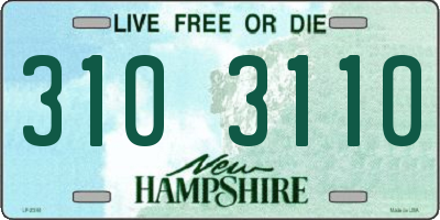 NH license plate 3103110