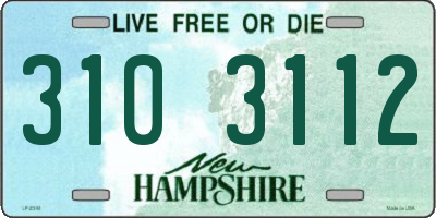 NH license plate 3103112