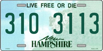 NH license plate 3103113