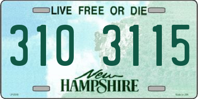 NH license plate 3103115