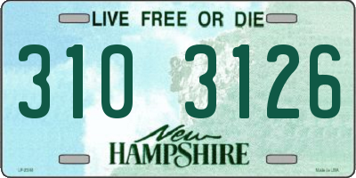 NH license plate 3103126