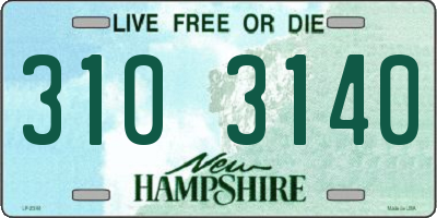 NH license plate 3103140
