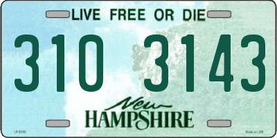NH license plate 3103143