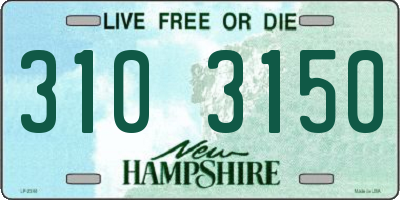 NH license plate 3103150