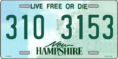 NH license plate 3103153