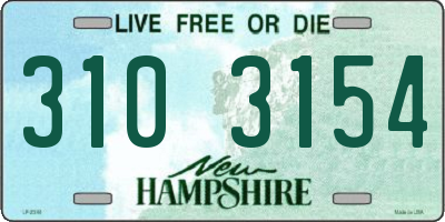 NH license plate 3103154