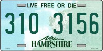 NH license plate 3103156