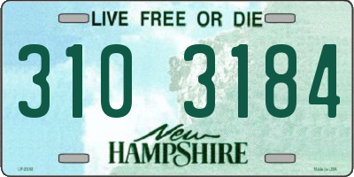 NH license plate 3103184