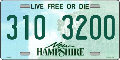 NH license plate 3103200