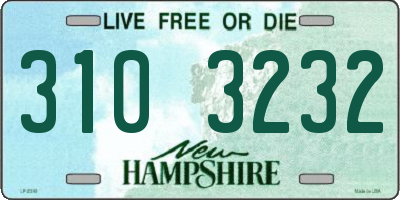 NH license plate 3103232