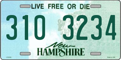 NH license plate 3103234