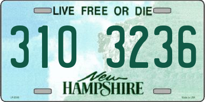 NH license plate 3103236