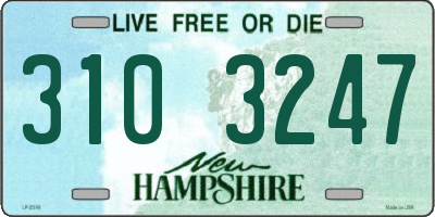 NH license plate 3103247