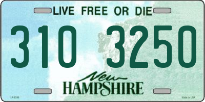 NH license plate 3103250