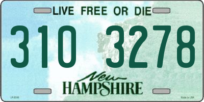 NH license plate 3103278