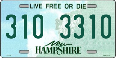 NH license plate 3103310