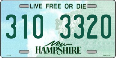 NH license plate 3103320