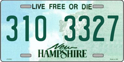 NH license plate 3103327