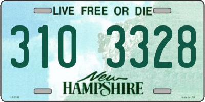 NH license plate 3103328