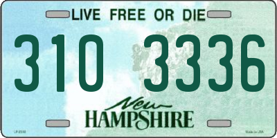 NH license plate 3103336