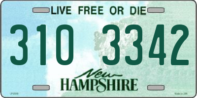 NH license plate 3103342