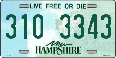 NH license plate 3103343