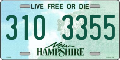 NH license plate 3103355