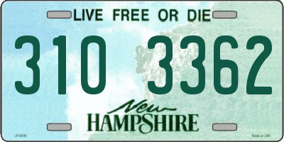 NH license plate 3103362