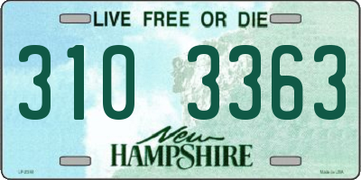 NH license plate 3103363