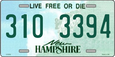 NH license plate 3103394