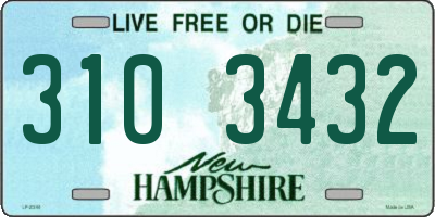 NH license plate 3103432