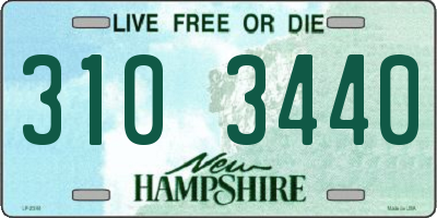 NH license plate 3103440