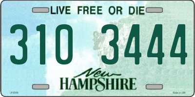 NH license plate 3103444