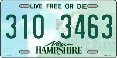 NH license plate 3103463