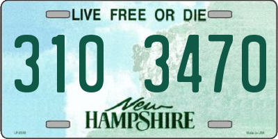 NH license plate 3103470